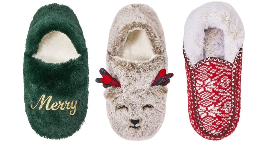3 Women's Christmas Slippers