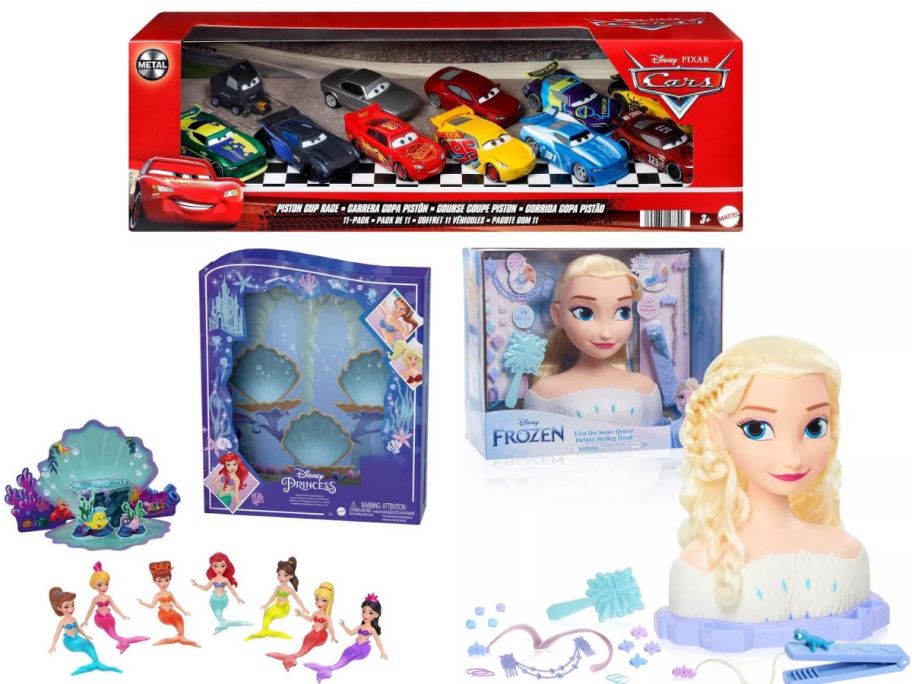 three different target Disney toys on sale