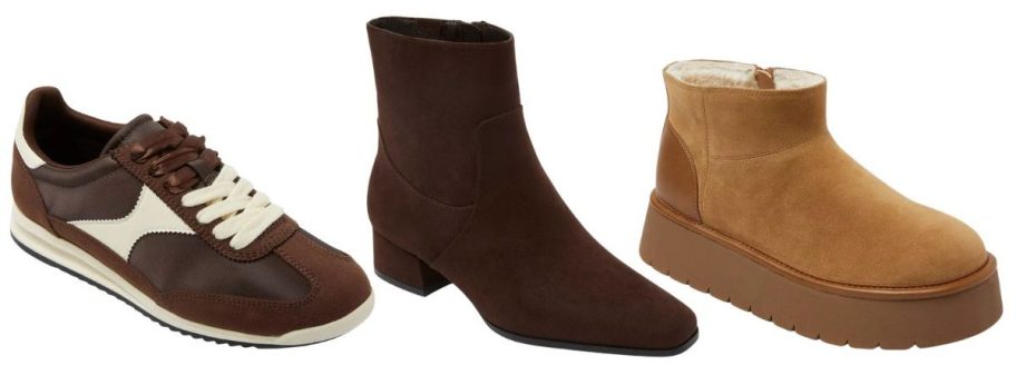 three different target shoes