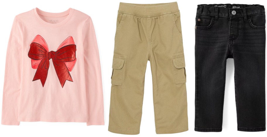 The Children's Place Long-Sleeve Graphic Tees, Pants, and Jeans