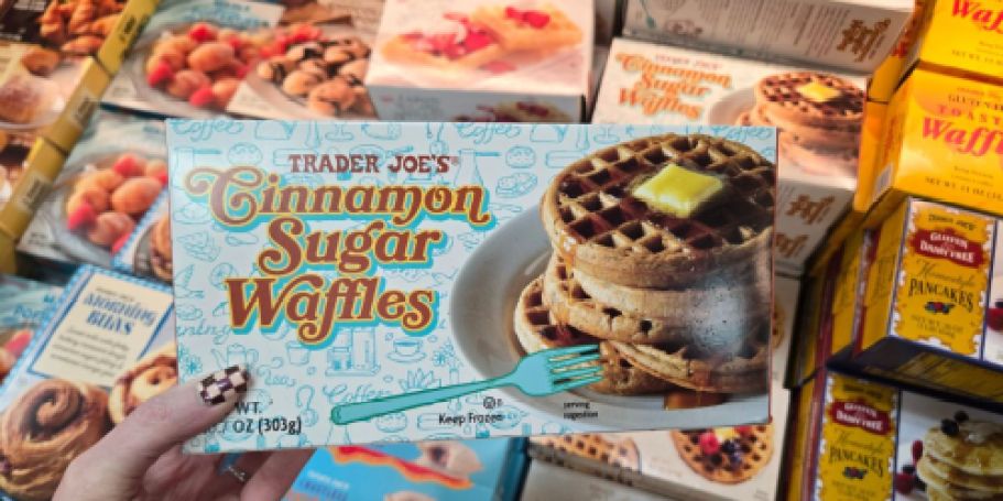 NEW Trader Joe’s Items: Cinnamon Sugar Waffles, Heart-Shaped Pasta, Valentine Candies, & More