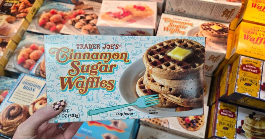 NEW Trader Joe’s Items: Cinnamon Sugar Waffles, Heart-Shaped Pasta, Valentine Candies, & More