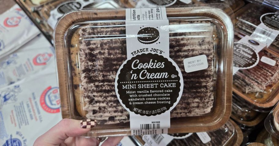 A person holding a box of cake