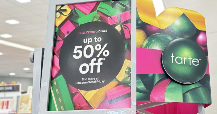 ULTA black friday sale sign in store