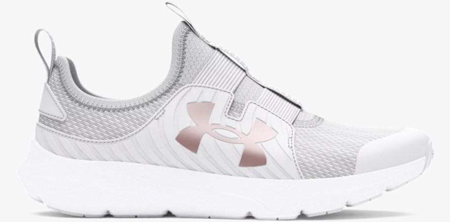 light grey slip-on running shoe