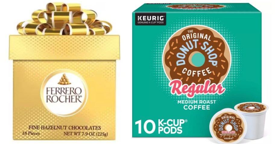 chocolate gift set and coffee pods