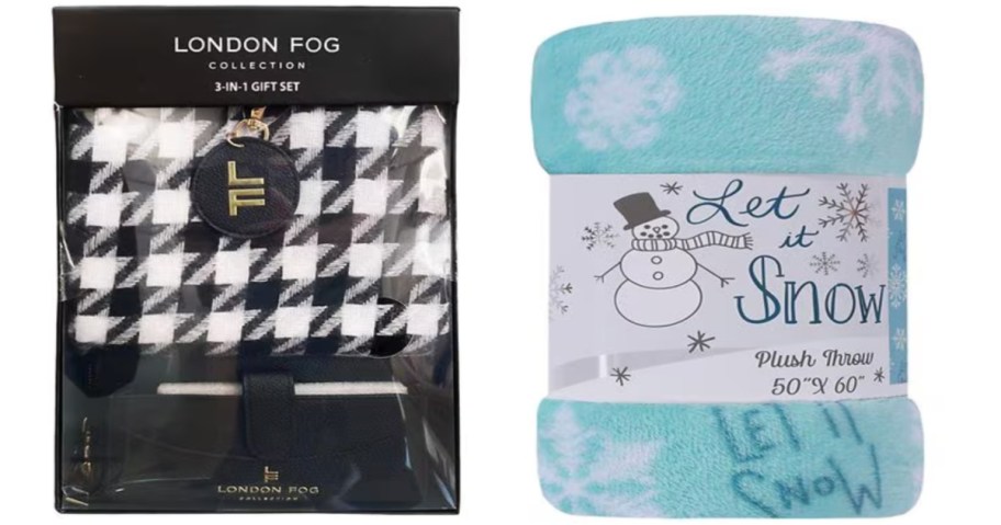 scarf gift set and throw blanket