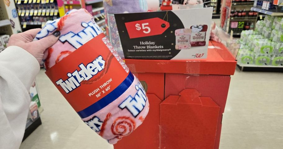 a candy-themed Walgreens Throw Blanket