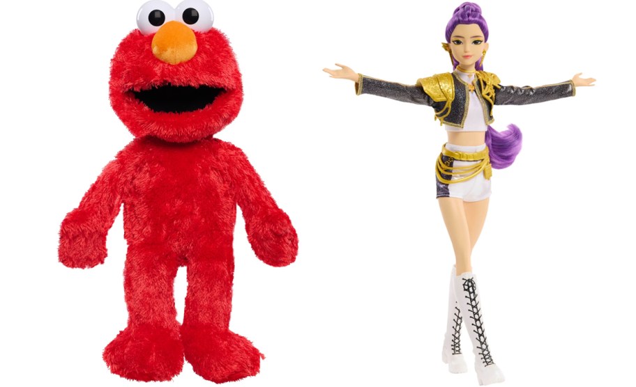 elmo and kpop demon hunters doll