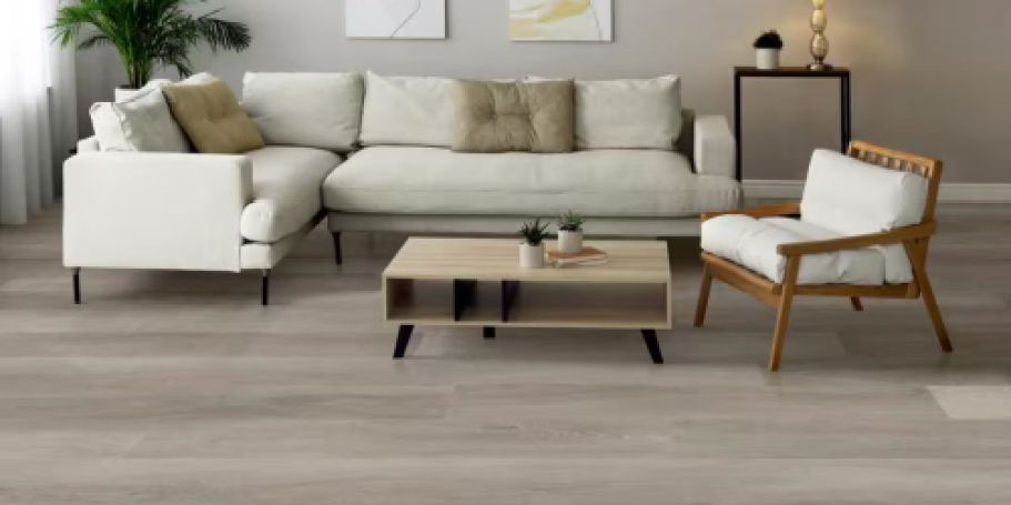 Click Lock Waterproof Vinyl Flooring from $1.99/Sq. Ft. on HomeDepot.com & Free Delivery