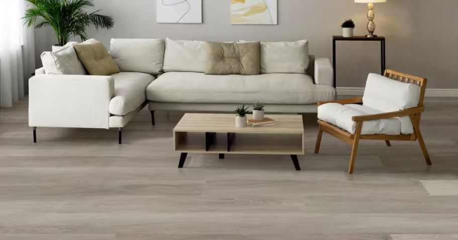 Click Lock Waterproof Vinyl Flooring from $1.99/Sq. Ft. on HomeDepot.com & Free Delivery
