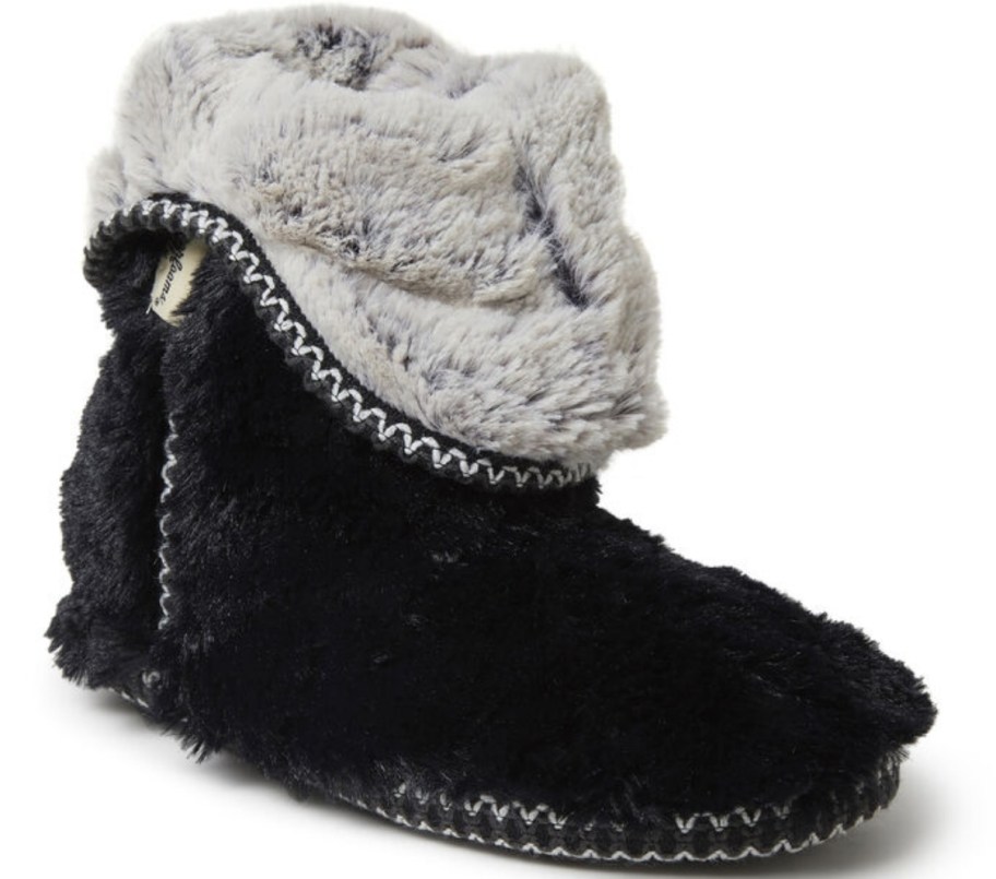 womens faux fur fold down bootie