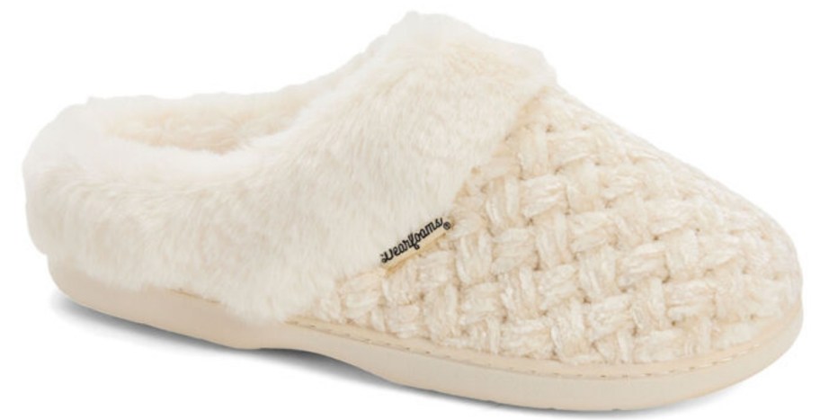 womens cable knit scuff
