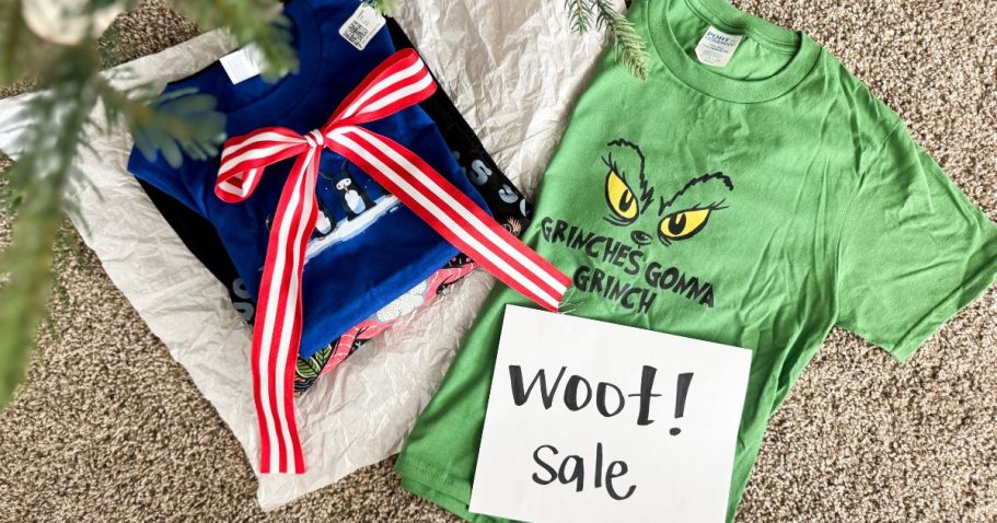 FOUR Woot Graphic Tees Only $24 Shipped (Just $6 Each) – Lots of Fun Holiday Designs