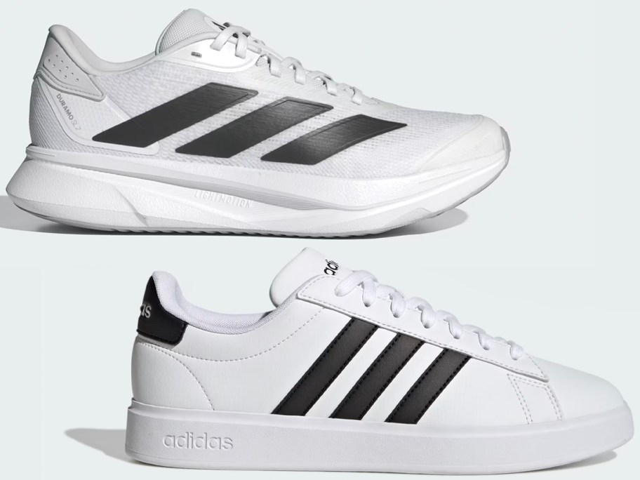 black and white adidas shoes