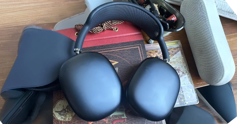 air pods max on table