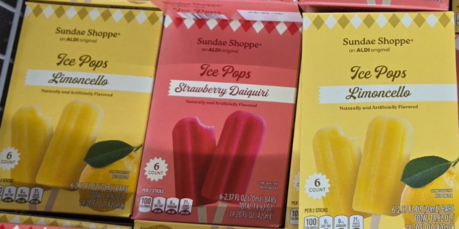 lemon and strawberry ice pops boxes 