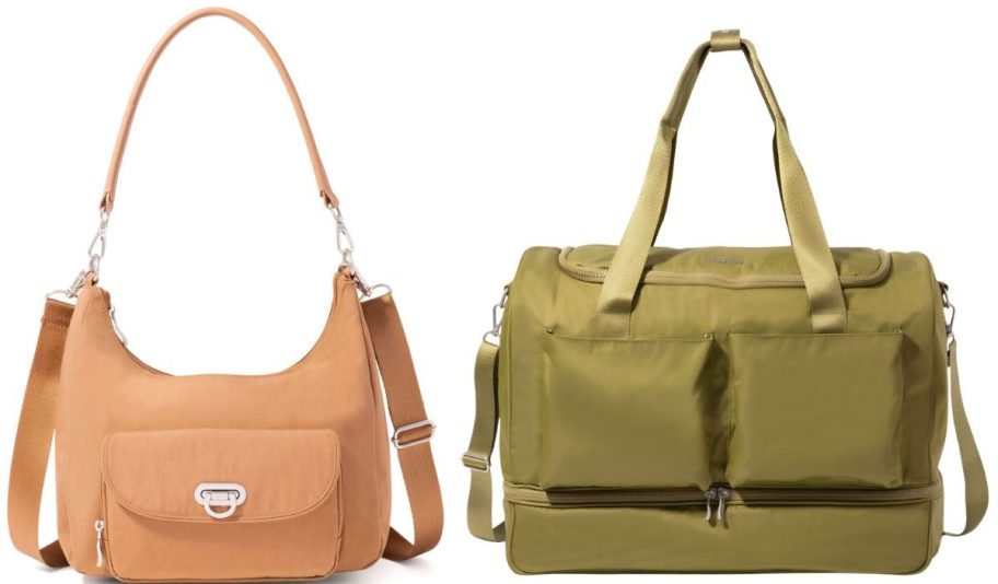 two different baggallini bags in colors 