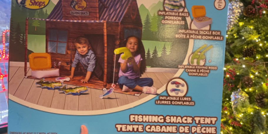 Bass Pro Shops Fishing Shack Play Tent Only $59.99 Shipped (Includes Rods & Fish!)