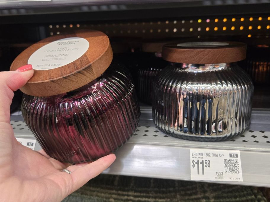 Better Homes & Gardens Ribbed Mercury Glass Jar Candles in store