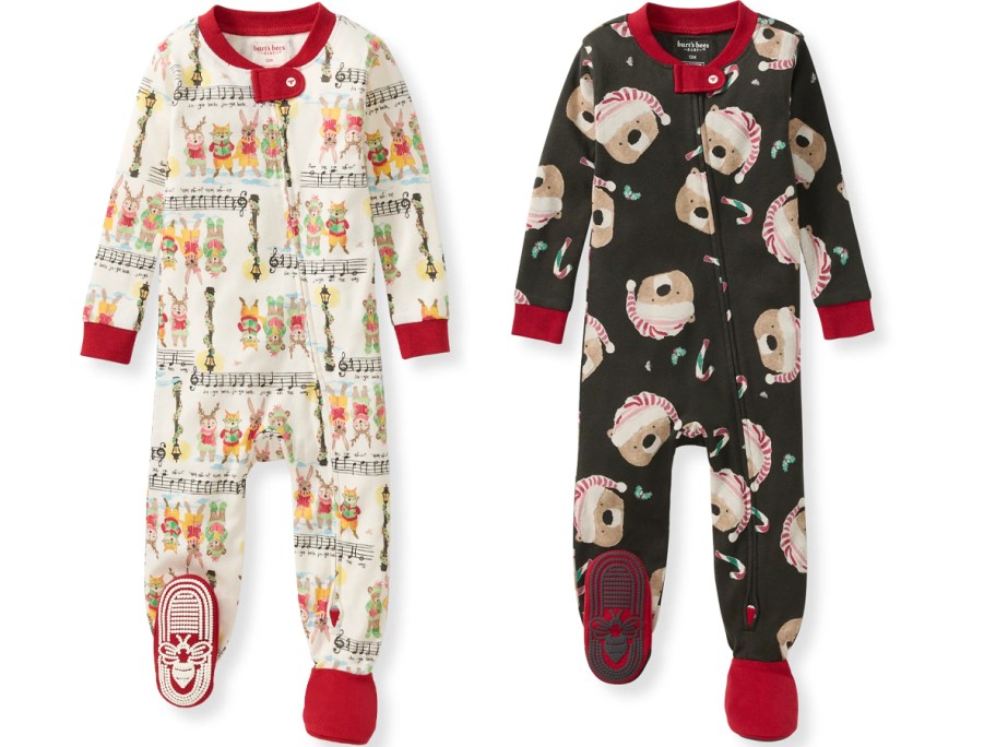 Caroler and baby bear Christmas pajamas
