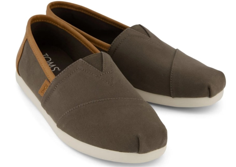 mens army green slip on shoes