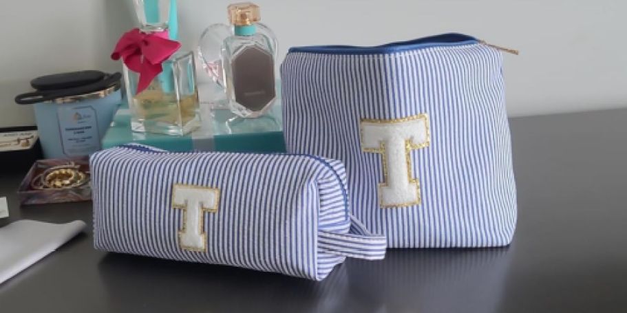 Initial Cosmetic Bag 2-Piece Set Only $6.99 on Amazon (Reg. $19)