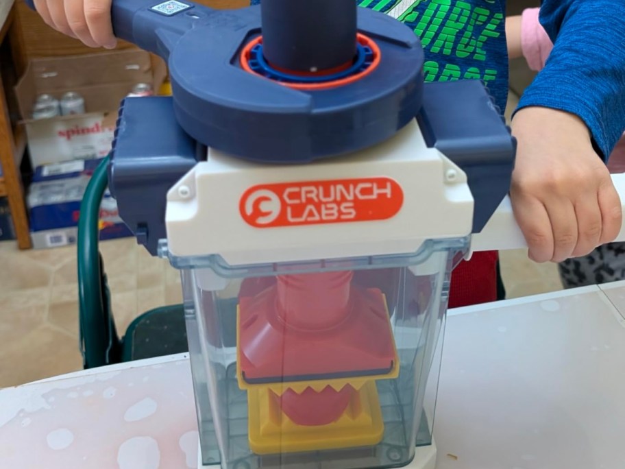 hydraulic press science toy