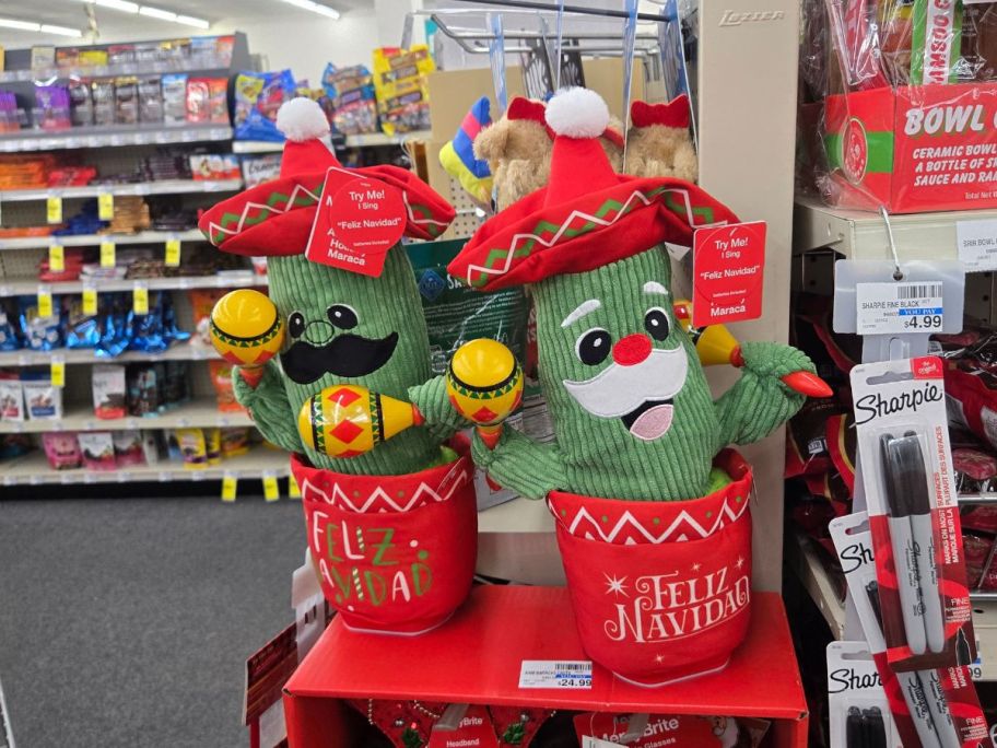 Sound N Light Animated Maracas Cacti on shelf in store