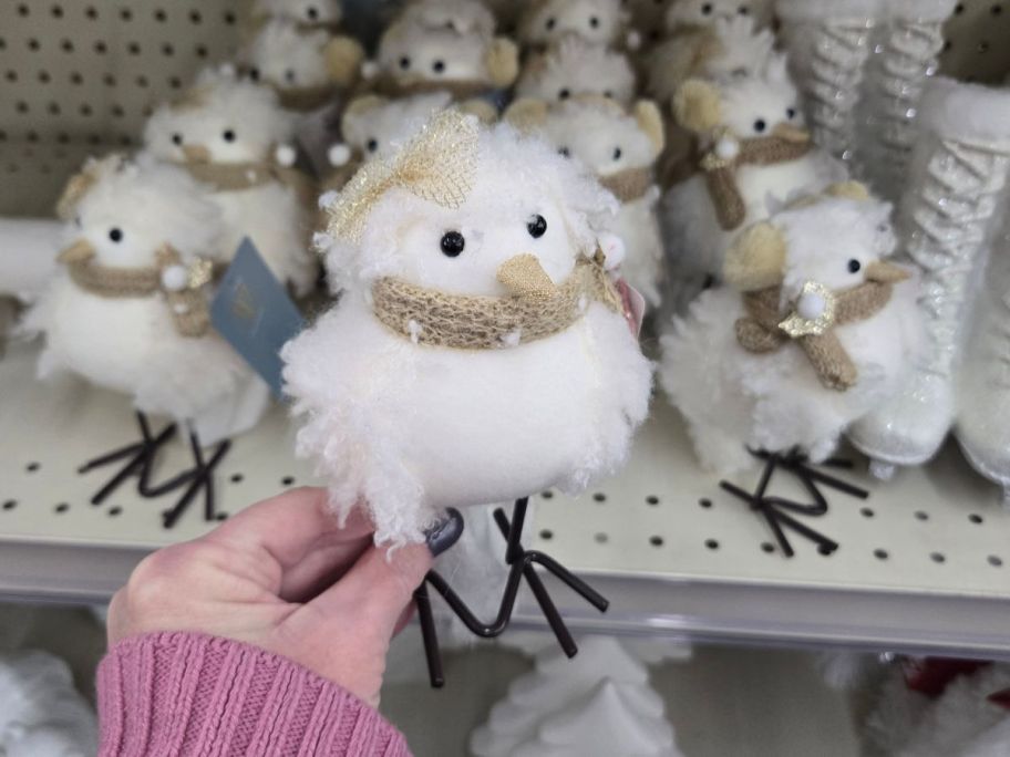 Tabletop Bird Decor in hand in store