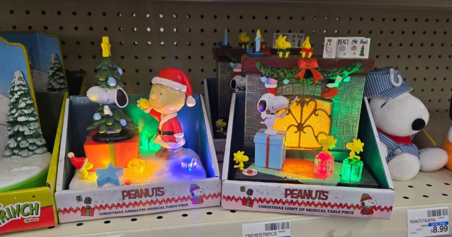 Peanuts Christmas Animated Musical Scenes on shelf in store