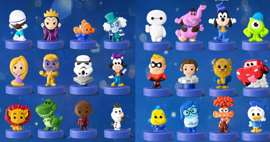 stock images of disneyland 70th happy meal toys