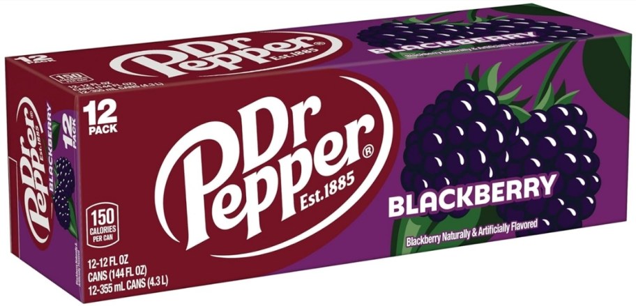 12 pack of dr pepper blackberry
