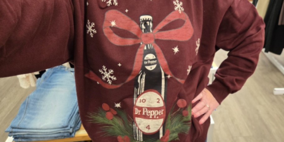 Dr Pepper Holiday Sweatshirt Only $25 at Target
