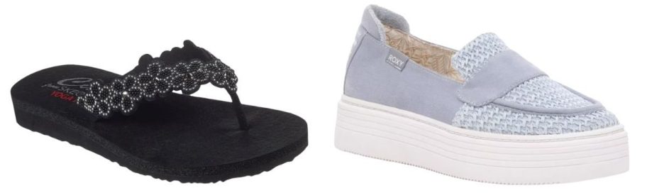skechers sandals and roxy sneakers