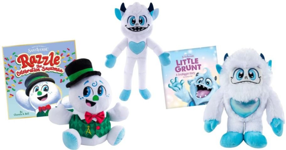 elf on the shelf snowman and yeti plush