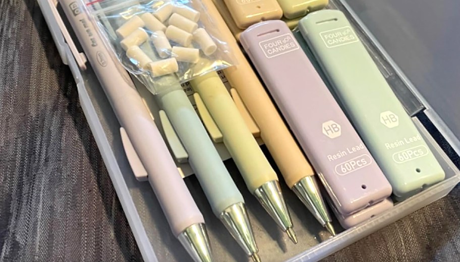 pencil set from amazon in pastel