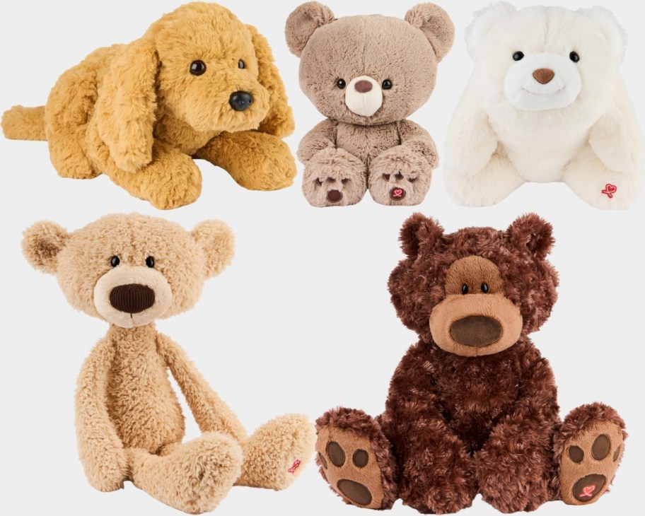 five gund plushes