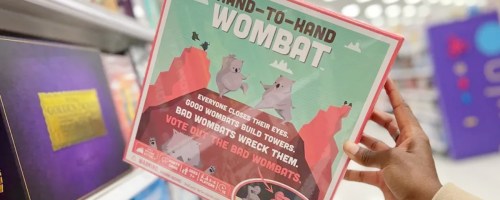 hand holding hand to hand wombat game