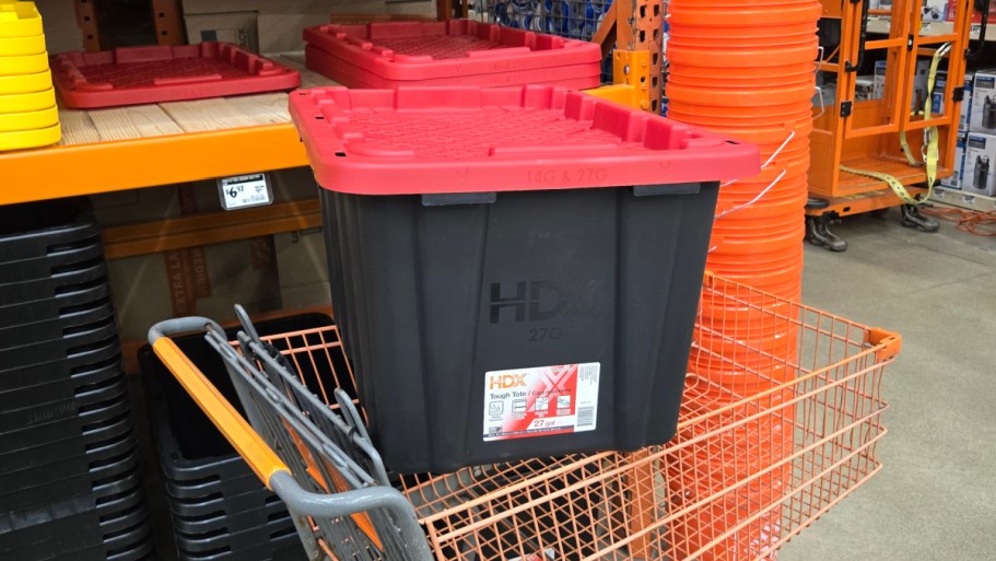 Home Depot 27-Gallon Storage Totes Only $6.97
