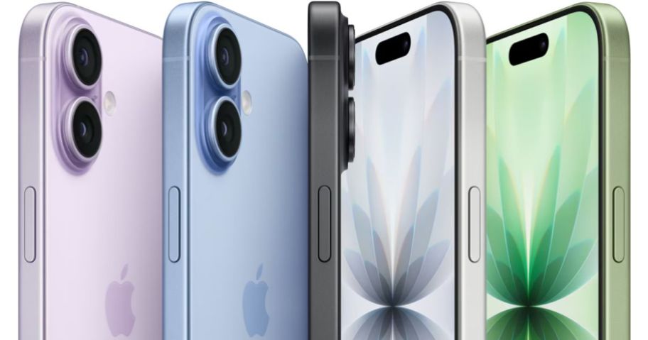 5 iPhone 17s in different colors