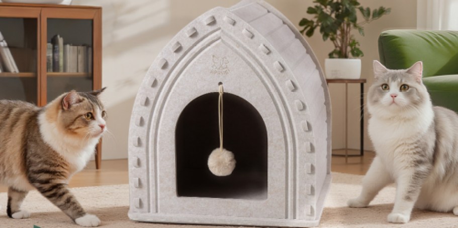 Indoor Felt Cat House Only $9.99 Shipped w/ Amazon Prime
