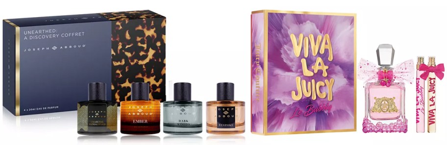 josephe abbound and juicy couture fragrance bottles