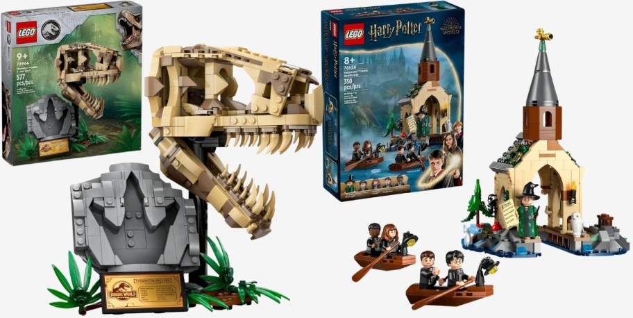 jurassic fossil and Harry Potter boat house