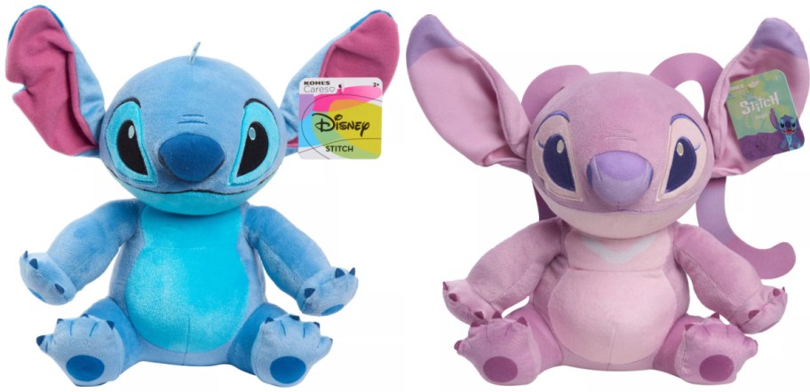 Stitch and Angel plush toys from Lilo and Stitch.