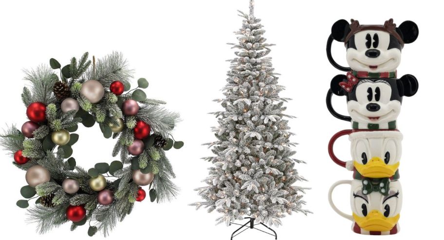 Three different christmas decorative images from kohls