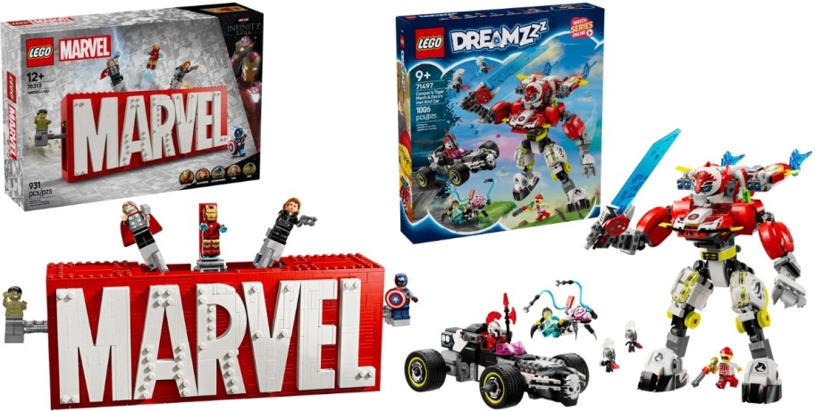 lego marvel and lego dreamz sets