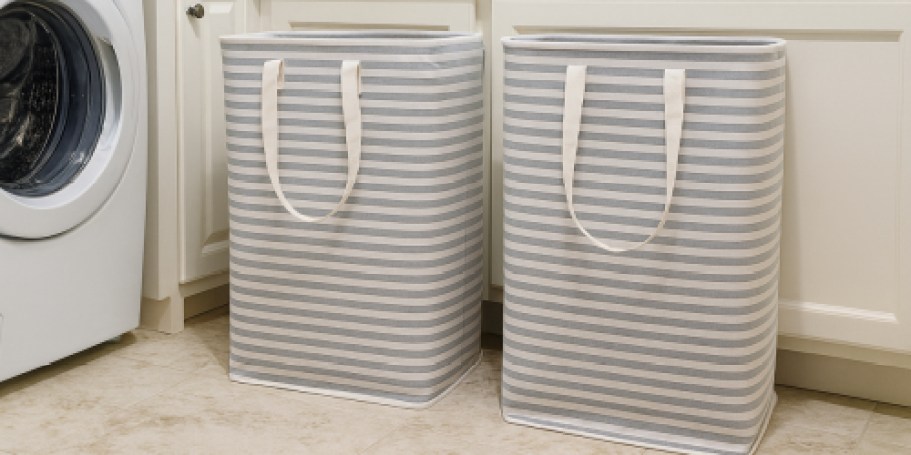 TWO Collapsible Laundry Hampers Just $11.99 on Amazon (Reg. $20)