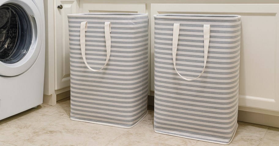 lifewit laundry hampers in a laundry room