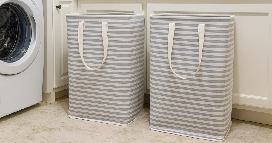 TWO Collapsible Laundry Hampers Just $11.99 on Amazon (Reg. $20)